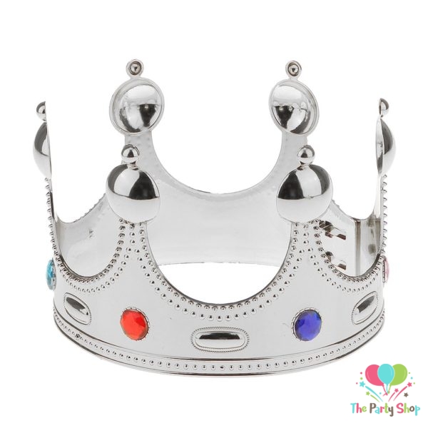 Silver Plastic King Crown Halloween Party Crowns Plating Plastic King Crowns Photo Prop Crowns For Kids Halloween Costume Golden