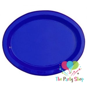 Plastic Oval Food Sandwich Platter Dark Blue Trays Plates 10 Pack Plastic Oval Food Sandwich Platter Dark Blue Trays Plates 10 Pack