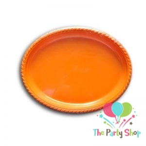 Plastic Oval Food Sandwich Platter Orange Trays Plates 10 Pack Plastic Oval Food Sandwich Platter Orange Trays Plates 10 Pack