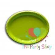 Plastic Oval Food Sandwich Platter Green Trays Plates 10 Pack