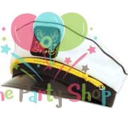 White Yacht Captain Navy Marine Skipper Ship Sailor Military Nautical Hat Cap Costume Adults Party Fancy Dress