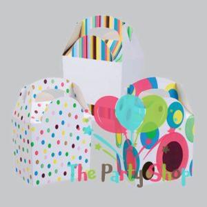 Stripes & Dots Treat Box, Birthday Cookie Candy Box Party Favors Stripes & Dots Treat Box, Birthday Cookie Candy Box Party Favors