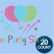 Sky Blue Tissue Paper Party Napkins Beverage Lunch Events And Party Tissue Napkins 20pcs For Wedding Baby Birthday Home Decoration Party Supplies