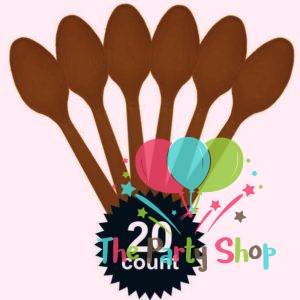 Brown Disposable Plastic Spoons (20 Pack) Tableware Cutlery Birthday Party Supplies, BBQ, Picnics and Events Brown Disposable Plastic Spoons (20 Pack) Tableware Cutlery Birthday Party Supplies, BBQ, Picnics and Events
