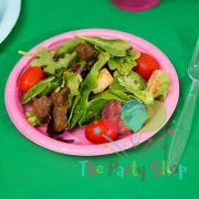 Heavy Duty 7" Inch Plastic Plate Pink Disposable Round Party Plates (Pack of 25)