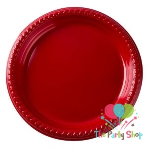 Heavy Duty 7" Inch Plastic Plate Red Party Plates (Pack of 25) Heavy Duty 7" Inch Plastic Plate Red Party Plates (Pack of 25)