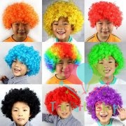 Afro Wig for Women & Men Curly Hair Costume Wigs Disco Afro Wig Halloween Cosplay Party Wigs World Cup Festival World Cup Competition Cheerleaders Football Cricket Fan Wigs