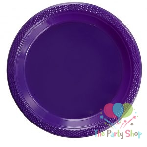 Heavy Duty 7" Inch Plastic Plate Purple Disposable Round Party Plates (Pack of 25) Heavy Duty 7" Inch Plastic Plate Purple Disposable Round Party Plates (Pack of 25)