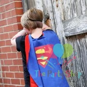 Superman Superhero Cape & Mask Costume Superman Mask Superman Cape Halloween Cosplay Fancy Dress Up Party Costumes Set For Kids