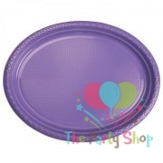 Plastic Oval Food Sandwich Platter Purple Trays Plates 10 Pack