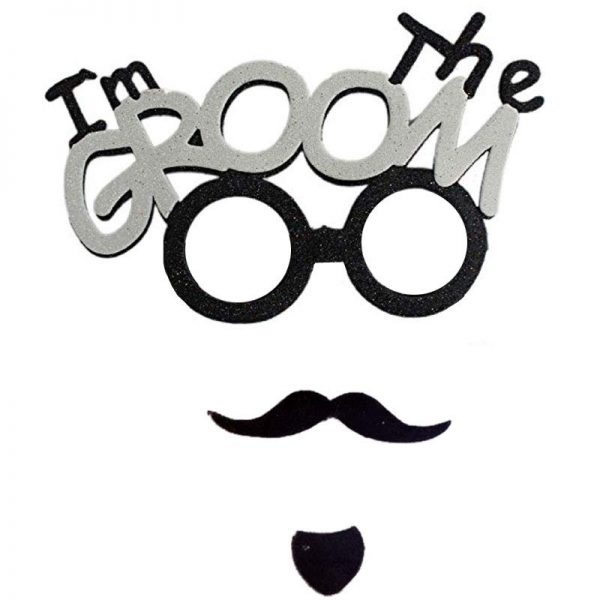 I'm The Groom Selfie Props for Bachelor Party, Bridal Shower, Bachelorette Party, Celebration, Pre Wedding Photo Shoot, Wearable Prop