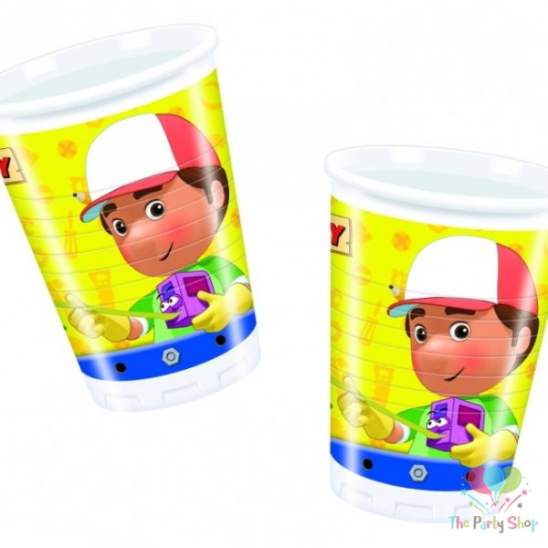 Handy Manny Plastic Cups (Pack of 8) Disney Birthday Party Themed Decorations Little Builders and Carpenters Party Supplies