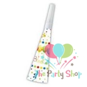 Multicolor Blast Rainbow Horns Whistle Streamer Rainbow Parties Themed Birthday Party Supplies Decorations (Pack of 6)