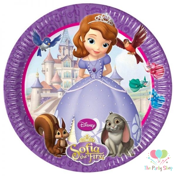 Disney Little Princess Sofia The First 9 Inch Dinner Plates Girls Sofia The First Theme Birthday Party Supplies (Pack of 8)