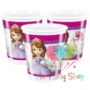 Disney Little Princess Sofia The First Plastic Cups 200ml Girls Sofia The First Theme Birthday Party Supplies (Pack of 8)