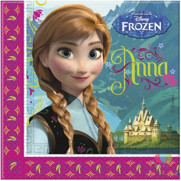 Disney Frozen Girl Theme Luncheon Paper Napkins Tissue Frozen Elsa Anna Princess Happy Birthday Party Decorations (Pack of 20)
