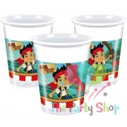 Disney Jake and the Never Land Pirates 200ml Plastic Cups (Pack of 8) Pirate Treasure Theme Tableware Party Supply