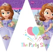 Disney Little Princess Sofia The First Triangle Flag Banner Bunting Girls Sofia The First Theme Birthday Party Supplies (Single)