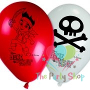 Disney Jake and the Never Land 11 Inch Printed Balloons Jake Yo Ho (Pack of 8) Pirate Treasure Theme Decorations Party Supply