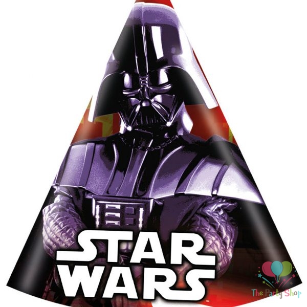 Star Wars Themed Birthday Cone Hats Stars Star Wars Stormtrooper Baby Yoda Darth Vader Happy Birthday Party Supplies