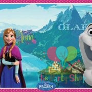 Disney Frozen Girl Theme Scene Setter Backdrops Wall Decoration Frozen Elsa Anna Princess Happy Birthday Party Decorations (Single)