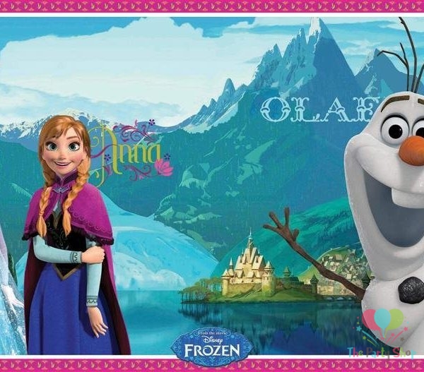 Disney Frozen Girl Theme Scene Setter Backdrops Wall Decoration Frozen Elsa Anna Princess Happy Birthday Party Decorations (Single)