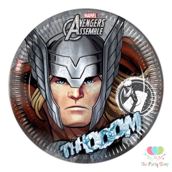 Marvel Avengers Assemble Paper Party Dinner Plates Featuring Thor Pack of 8