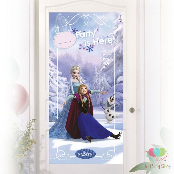 Disney Frozen Girl Theme Plastic Personalized Door Banner Poster Cover Elsa Anna Princess Happy Birthday Party Decorations (Single)