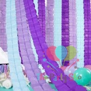 12 Feet DIY Purple Paper Garland Four Leaf Clover Paper Pull Flag Garland Curtains Backgrounds Backdrop Baby Shower Supplies Wedding Party Home Decoration Bandage