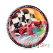 Formula F1 7 Inch Dessert Plates Race Car Theme Party Racing Car Birthday Party Decorations (Pack of 8)