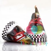 Formula F1 Birthday Party Cone Hats Caps Race Car Theme Party Racing Car Birthday Party Decorations (Pack of 8)