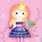 Lovely Princess Girl Loot Bags, Treat bag, Gift bags, Birthday Cookie Candy Bags Party Favors Princess Girl Themed Birthday Party Supplies Decorations Princess Girl Birthday Party (Pack of 8)