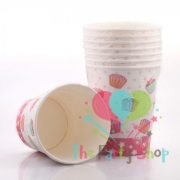 Cupcake Party Paper 270ml Cups Happy Birthday Party Supplies Tableware (Pack of 8)