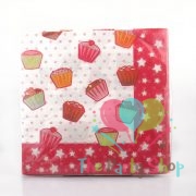 Cupcake Party Paper Birthday Luncheon Napkins Tissue Happy Birthday Party Supplies Tableware (Pack of 16)