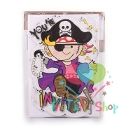 Toy Kids Invites Invitation Cards Pirate Themed Birthday Party Supplies Decorations Pirate Birthday Party (Pack of 8)