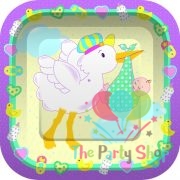 Ducky Special Delivery Baby Shower Dessert Plates 7 Inch Square Paper Plates (Pack of 8) Gender Neutral Baby Shower Themes