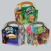 Wildlife Themed Meal Treat Favor Boxes Fast Food Snacks Gift Box Party Activity Box