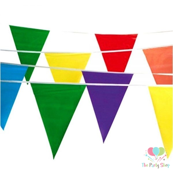 Multi Color Bunting 12 Feet Triangle Flag Banner Bunting Happy Birthday Wedding Baby Shower Party Supplies Multicolor Decorations