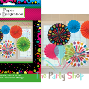 Rainbow Multi Color Birthday Delight Party Decoration 6pcs/set Rainbow Party Paper Fan Rosettes Backdrop Paper For Wedding Birthday Decorations Baby Bridal Shower