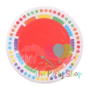 Multicolor Blast Rainbow 9 Inch Dinner Plates Rainbow Parties Themed Birthday Party Supplies Tableware (Pack of 8)