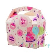Celebration Pink Meal Treat Favor Boxes Fast Food Snacks Gift Box Party Activity Box