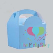 Light Blue Meal Treat Favor Boxes Fast Food Snacks Gift Box Party Activity Box