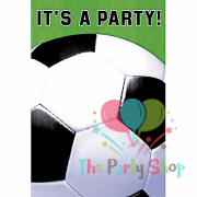 Soccer Football Theme Invites Invitation Cards Party Supplies Kids Happy Birthday Party Decoration (Pack of 8)