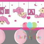 Its A Girl Baby Shower Letters Balloons Baby Shower Party Banners Paper Material Party Decoration Supplier