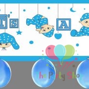 Its A Boy Baby Shower Letters Balloons Baby Shower Party Banners Paper Material Party Decoration Supplier