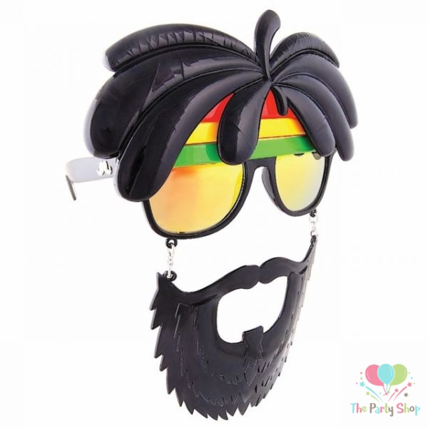 Rasta Beard Sunstaches Sunglasses Eye Glasses Instant Costume Party Favors