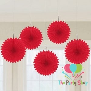 Red Tissue Paper Fan Flower Hanging Decorative Paper Flowers Decorations Pack of 5 -15cm Red Tissue Paper Fan Flower Hanging Decorative Paper Flowers Decorations Pack of 5 -15cm