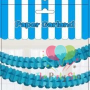 12 Feet DIY Blue Paper Garland Four Leaf Clover Paper Pull Flag Garland Curtains Backgrounds Backdrop Baby Shower Supplies Wedding Party Home Decoration Bandage