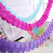 12 Feet DIY Purple Paper Garland Four Leaf Clover Paper Pull Flag Garland Curtains Backgrounds Backdrop Baby Shower Supplies Wedding Party Home Decoration Bandage