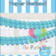 12 Feet DIY Blue Paper Garland Four Leaf Clover Paper Pull Flag Garland Curtains Backgrounds Backdrop Baby Shower Supplies Wedding Party Home Decoration Bandage